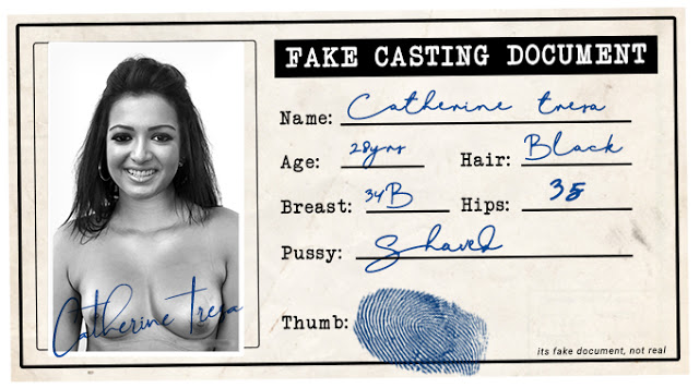 Catherine Tresa fake casting document id card picture Catherine Tresa fake casting document id card picture