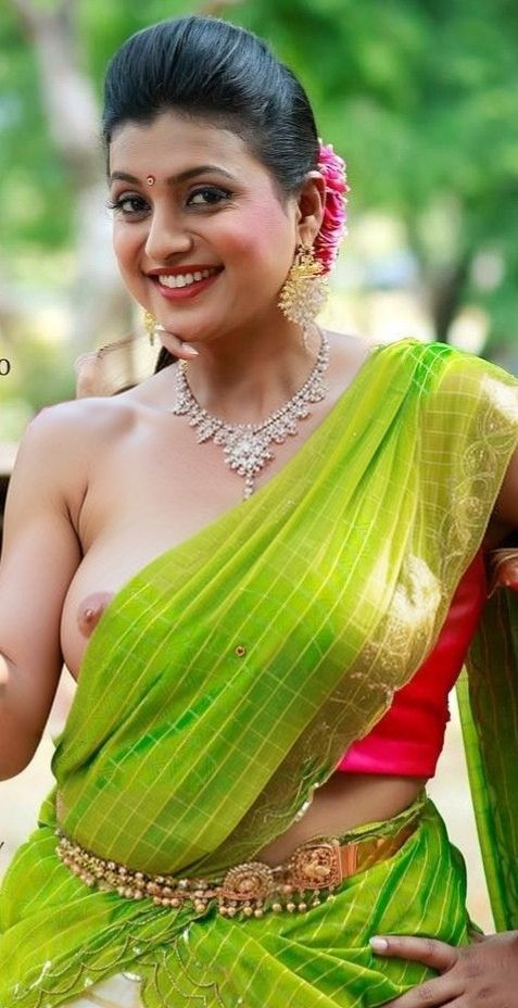 Roja Green Saree Removed Big Boobs Nipple Nude Bollywood X Org