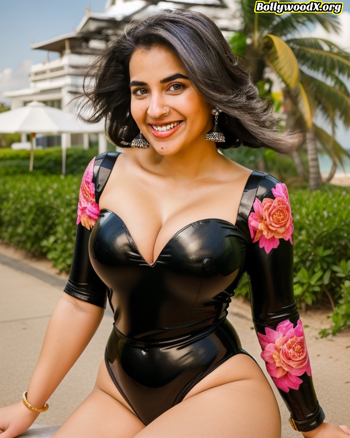Komalee Prasad sexy bikini cleavage thunder thigh outdoor pose